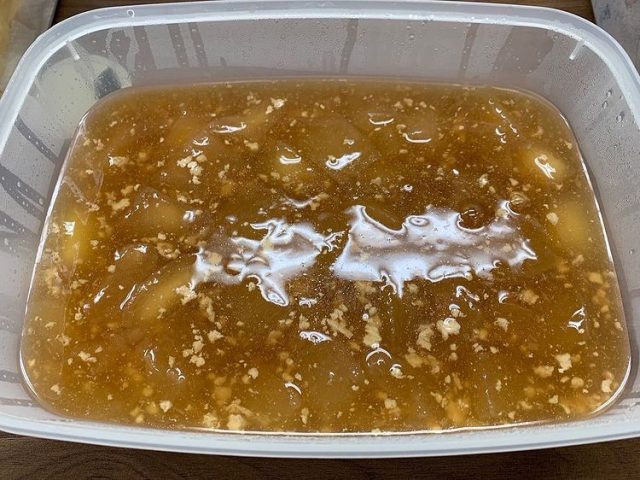 本日の子ども食堂のメニューの冬瓜の鶏ひき肉あんかけです！