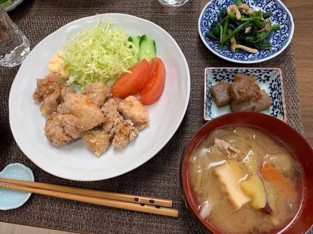 １月２５日の子ども食堂は唐揚げ定食でした！