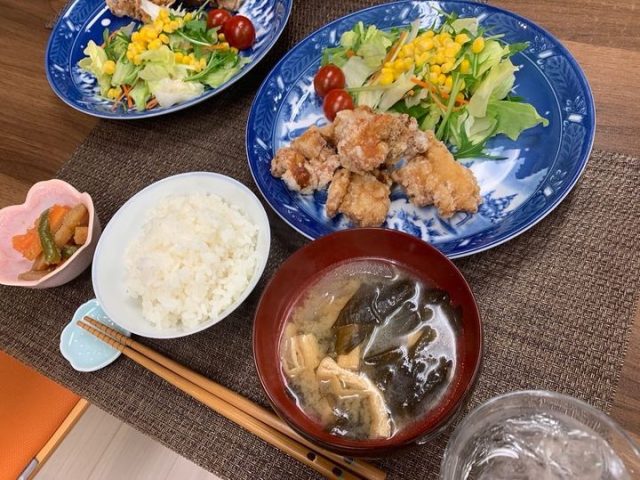 ５月１０日の唐揚げ定食です！