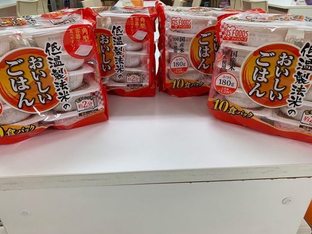 パックご飯ご提供頂きました！