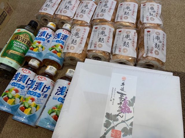 麩、そーめん、浅漬けの素などをご提供頂きました！