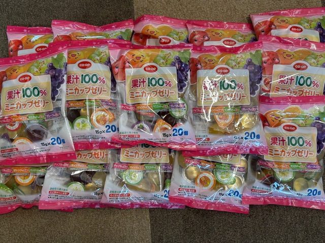 果汁100%のゼリーをご提供頂きました！